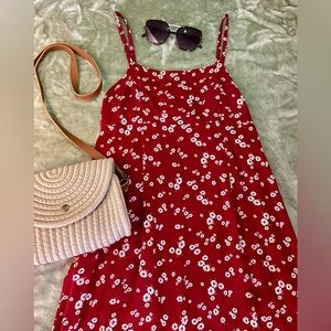 Red Floral Sundress